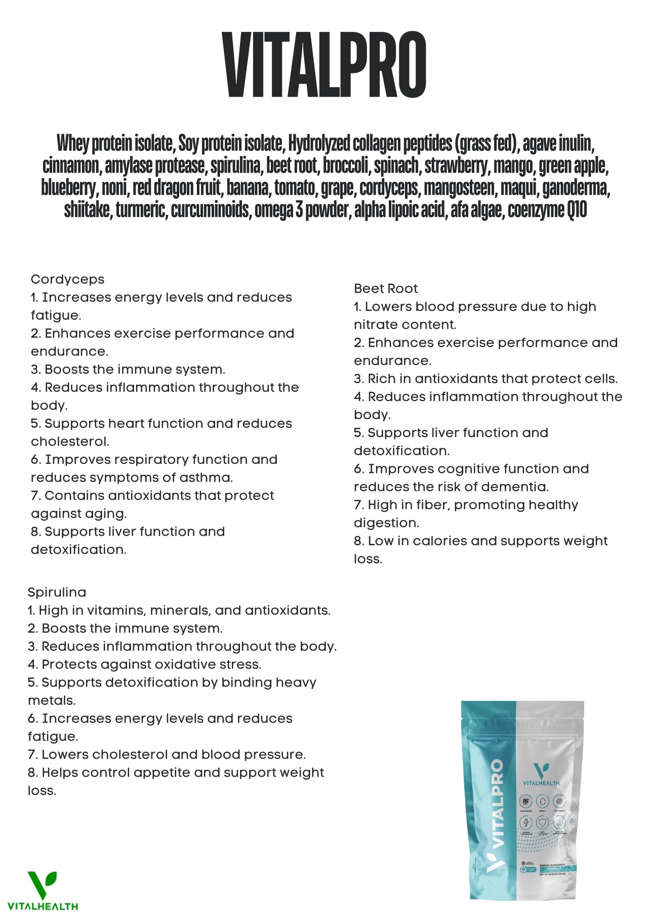 VitalPro protein powder
