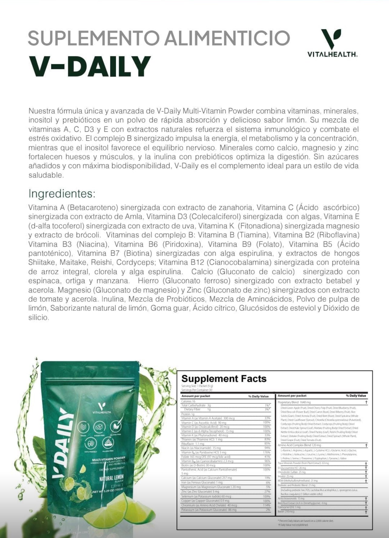 V-Daily (Multivitamins, Minerals, Prebiotics)