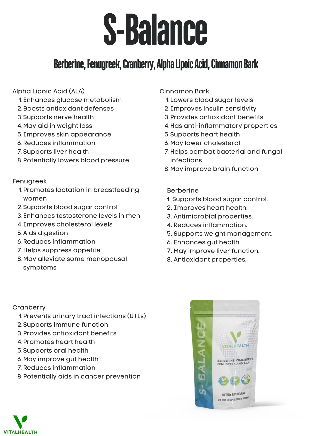 S-BALANCE (Blood Sugar Control/ Nature’s Ozempic)