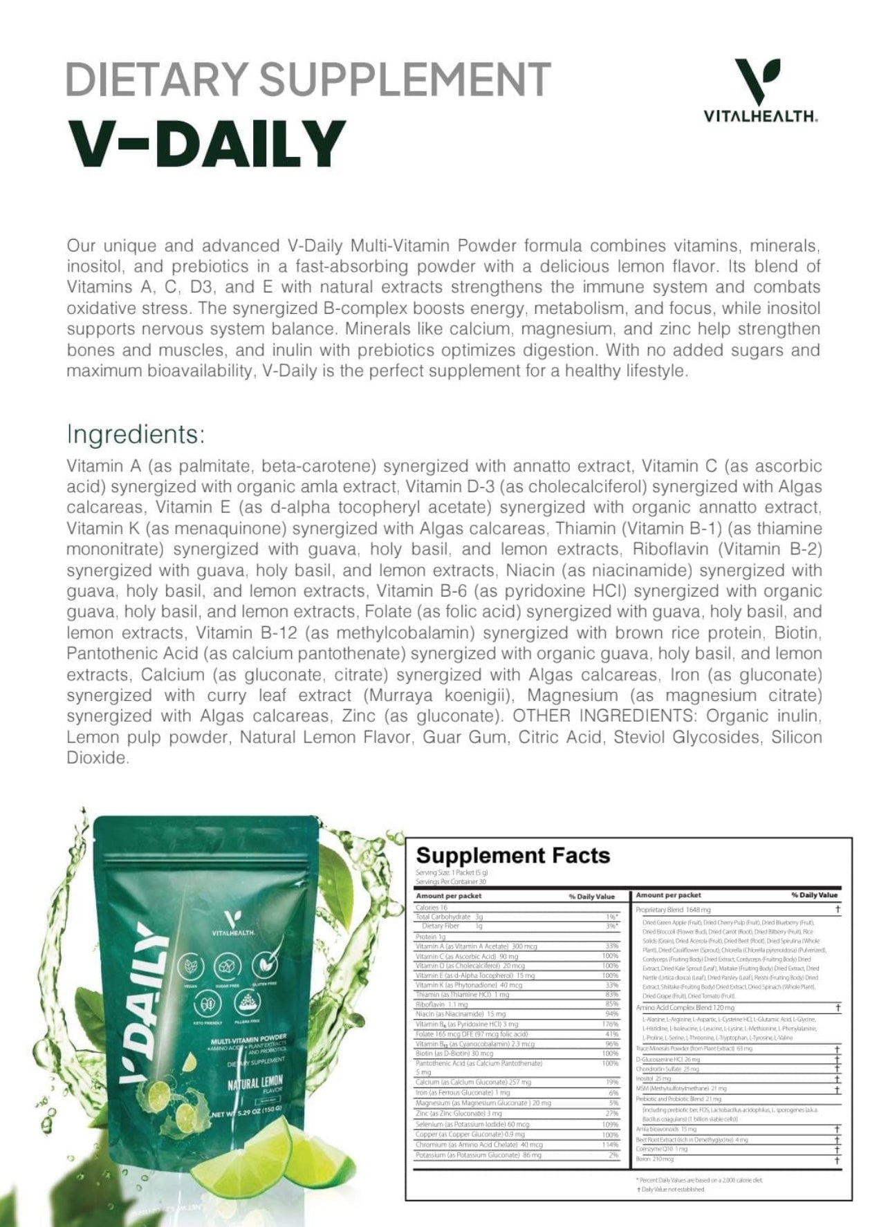V-Daily (Multivitamins, Minerals, Prebiotics)
