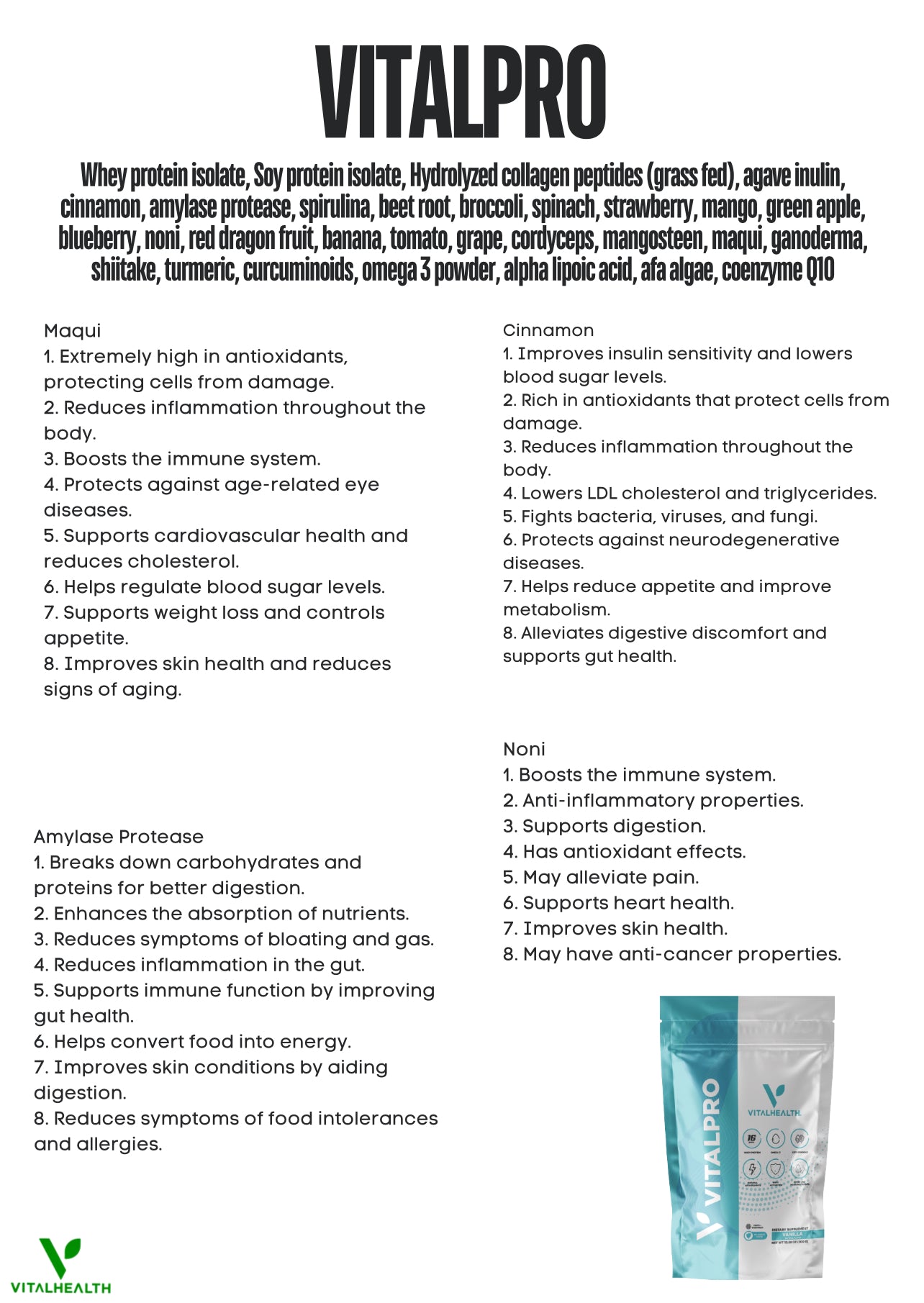 VitalPro protein powder
