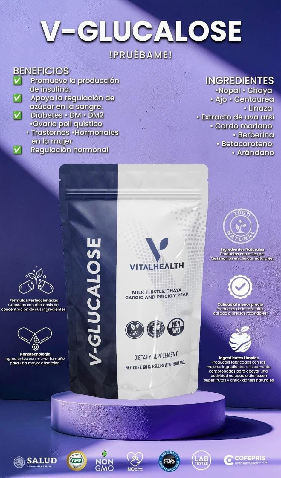 V- GLUCALOSE (Blood Sugar Control)